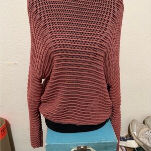 Forever 21 Off-the-Shoulder Sweater - Dusty Pink